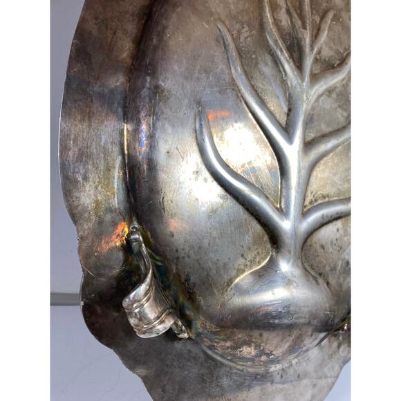 1847 Rogers Bros. Ambassador Silhouette Tree of Life Meat Platter. - Picture 6 of 7